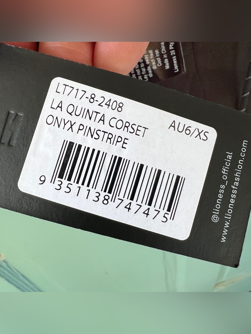 NWT New Lioness La Quinta corset black onyx pinstripe XS Shopbop revolve - Picture 8 of 16